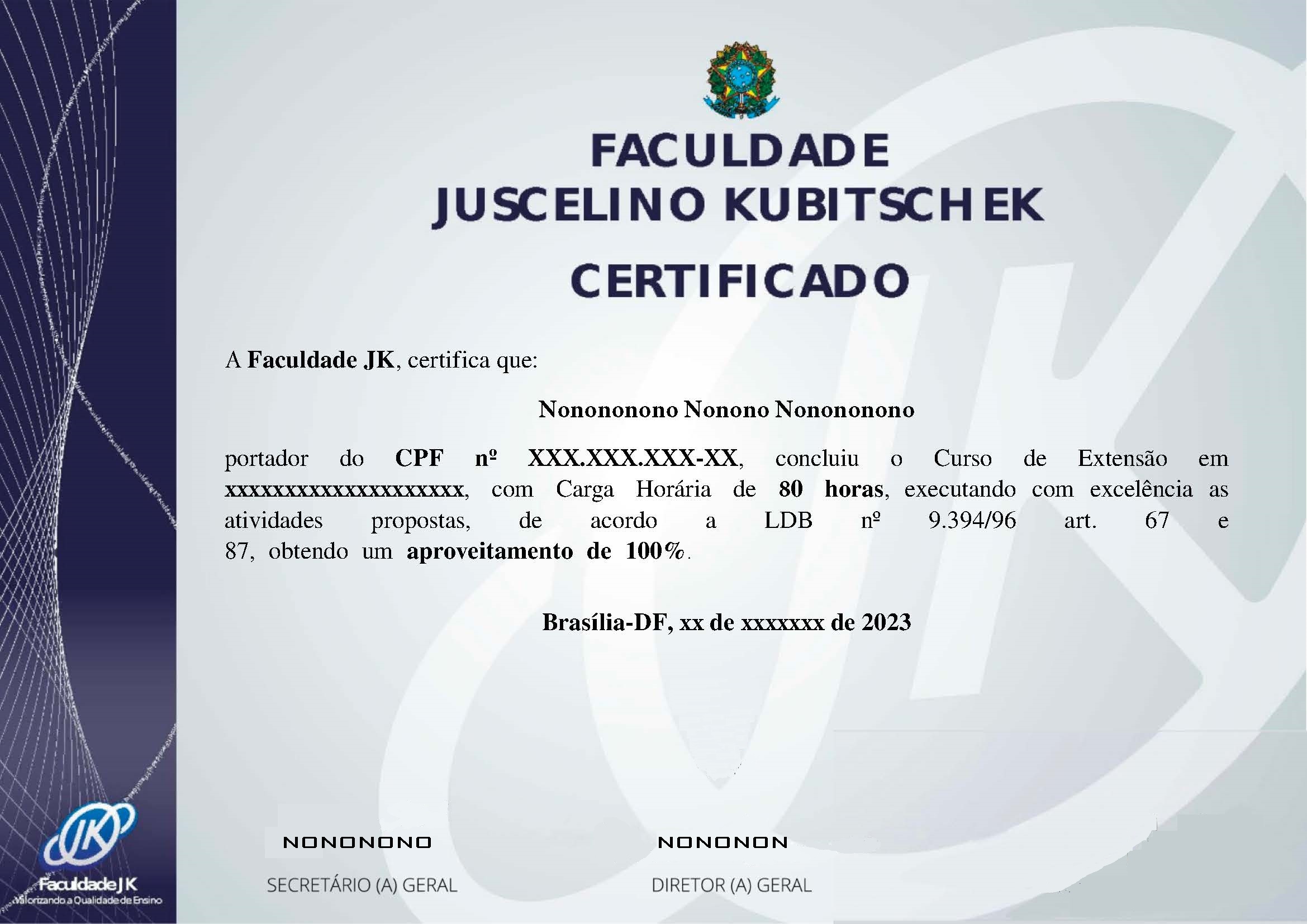 Certificado de Extensão